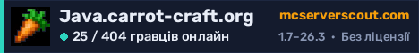 Банер сервера Java.carrot-craft.org