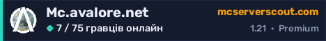 Банер сервера Mc.avalore.net