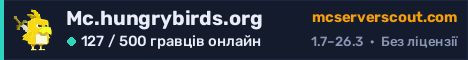 Банер сервера Mc.hungrybirds.org