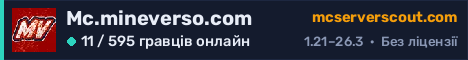 Банер сервера Mc.mineverso.com