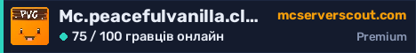 Банер сервера Mc.peacefulvanilla.club