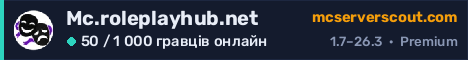 Банер сервера Mc.roleplayhub.net