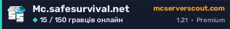 Банер сервера Mc.safesurvival.net