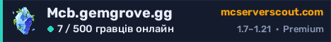 Банер сервера Mcb.gemgrove.gg