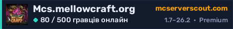 Банер сервера Mcs.mellowcraft.org