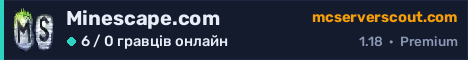 Банер сервера Minescape.com