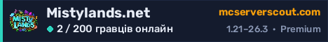 Банер сервера Mistylands.net