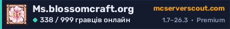 Банер сервера Ms.blossomcraft.org