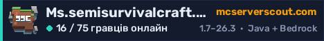 Банер сервера Ms.semisurvivalcraft.com