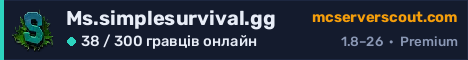 Банер сервера Ms.simplesurvival.gg