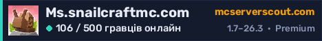 Банер сервера Ms.snailcraftmc.com