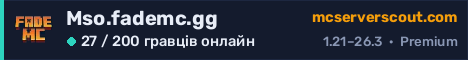 Банер сервера Mso.fademc.gg