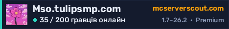 Банер сервера Mso.tulipsmp.com