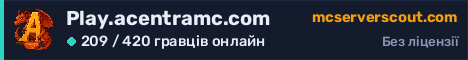 Банер сервера Play.acentramc.com