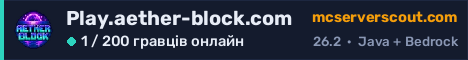 Банер сервера Play.aether-block.com