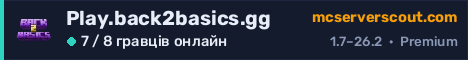Банер сервера Play.back2basics.gg