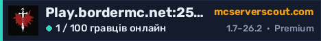 Банер сервера Play.bordermc.net:25576
