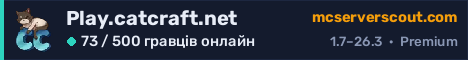 Банер сервера Play.catcraft.net