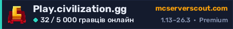 Банер сервера Play.civilization.gg