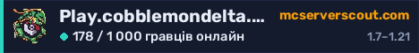 Банер сервера Play.cobblemondelta.com