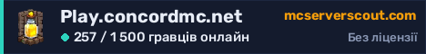Банер сервера Play.concordmc.net