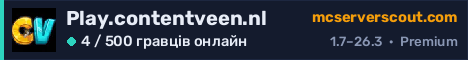 Банер сервера Play.contentveen.nl