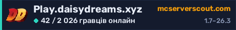 Банер сервера Play.daisydreams.xyz
