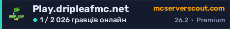 Банер сервера Play.dripleafmc.net