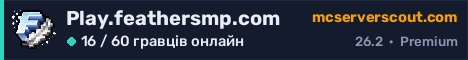Банер сервера Play.feathersmp.com