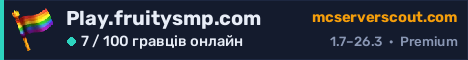 Банер сервера Play.fruitysmp.com