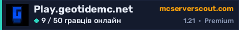 Банер сервера Play.geotidemc.net