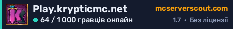 Банер сервера Play.krypticmc.net