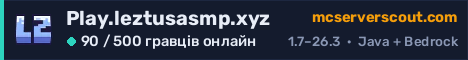 Банер сервера Play.leztusasmp.xyz