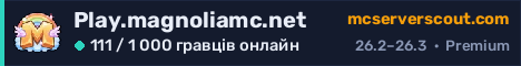 Банер сервера Play.magnoliamc.net