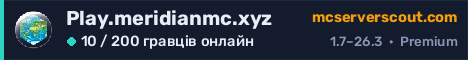 Банер сервера Play.meridianmc.xyz