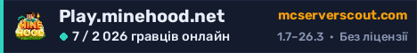 Банер сервера Play.minehood.net