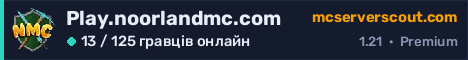 Банер сервера Play.noorlandmc.com