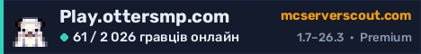 Банер сервера Play.ottersmp.com
