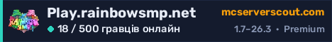 Банер сервера Play.rainbowsmp.net