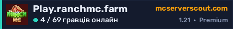 Банер сервера Play.ranchmc.farm