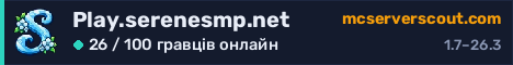 Банер сервера Play.serenesmp.net
