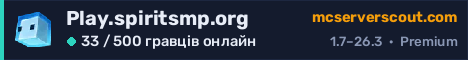 Банер сервера Play.spiritsmp.org