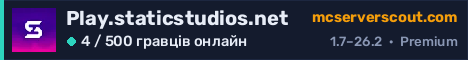 Банер сервера Play.staticstudios.net
