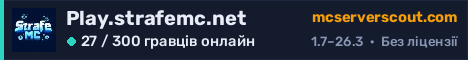 Банер сервера Play.strafemc.net