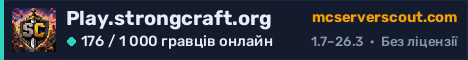 Банер сервера Play.strongcraft.org