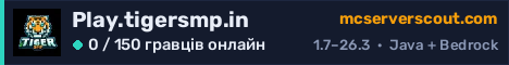 Банер сервера Play.tigersmp.in