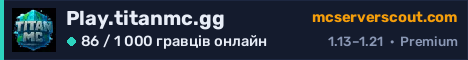 Банер сервера Play.titanmc.gg
