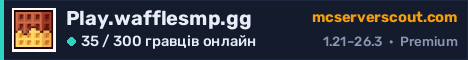 Банер сервера Play.wafflesmp.gg