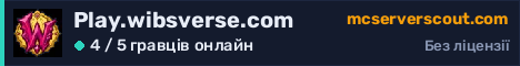 Банер сервера Play.wibsverse.com
