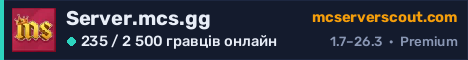 Банер сервера Server.mcs.gg
